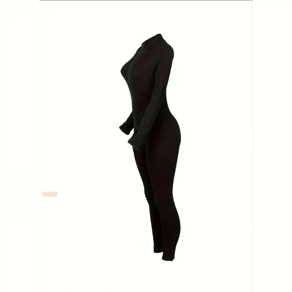 Jumpsuit with front zipper